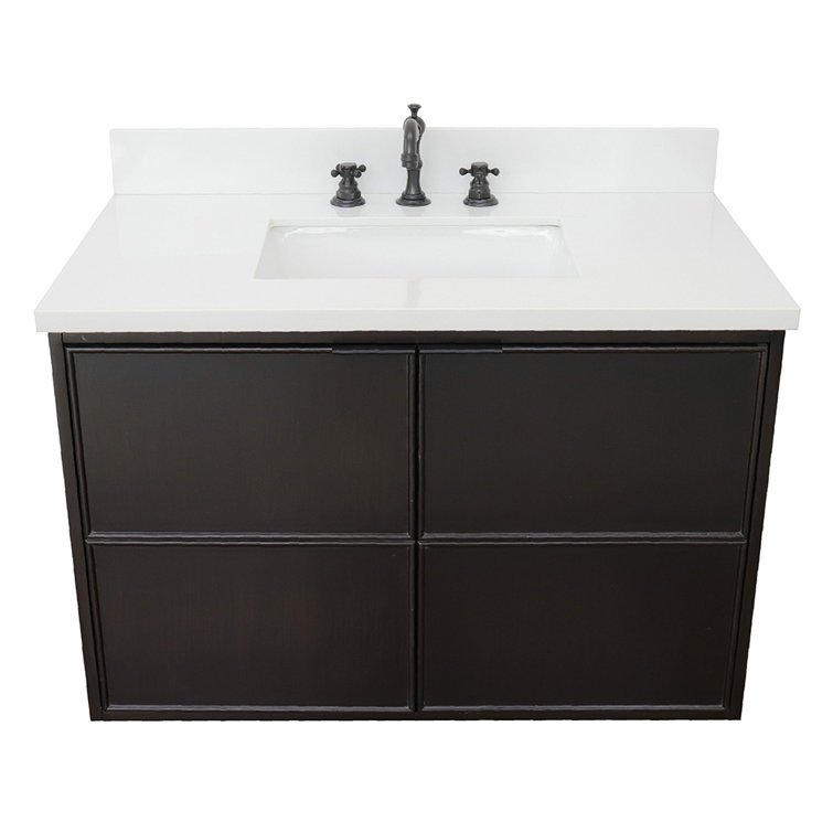 Gracie Oaks Elmhurst 37" WallMounted Single Bathroom Vanity Set Wayfair